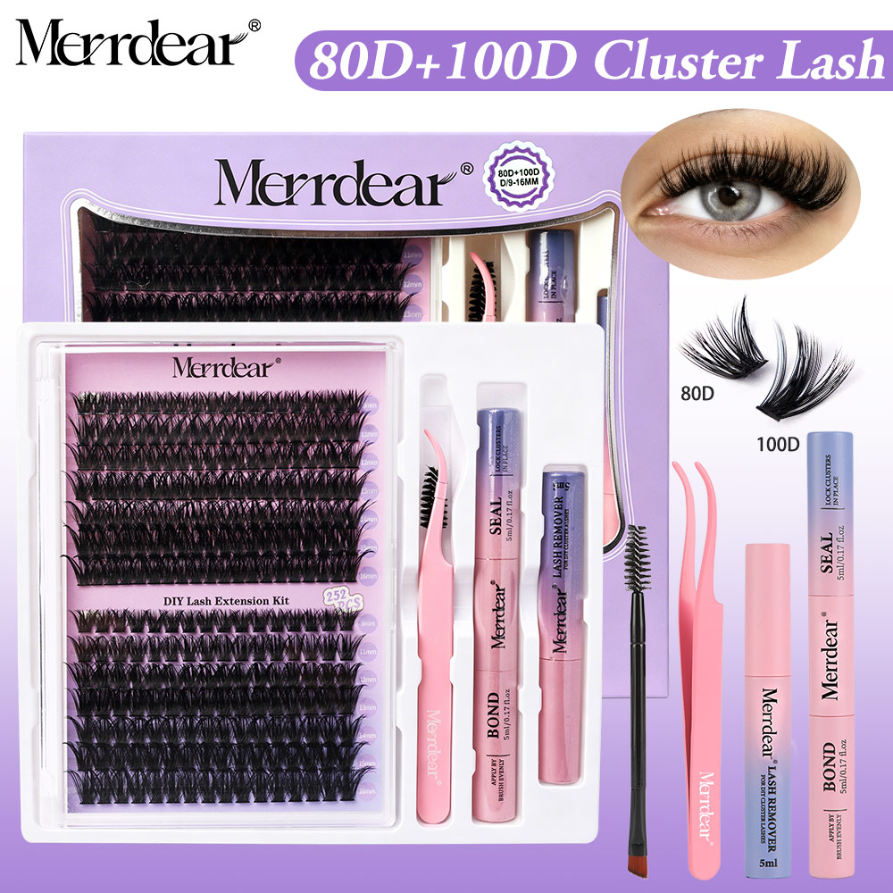 Lash Extension Tweezers - ﻿ Merrdear Eyelash Extension Kit Fluffy