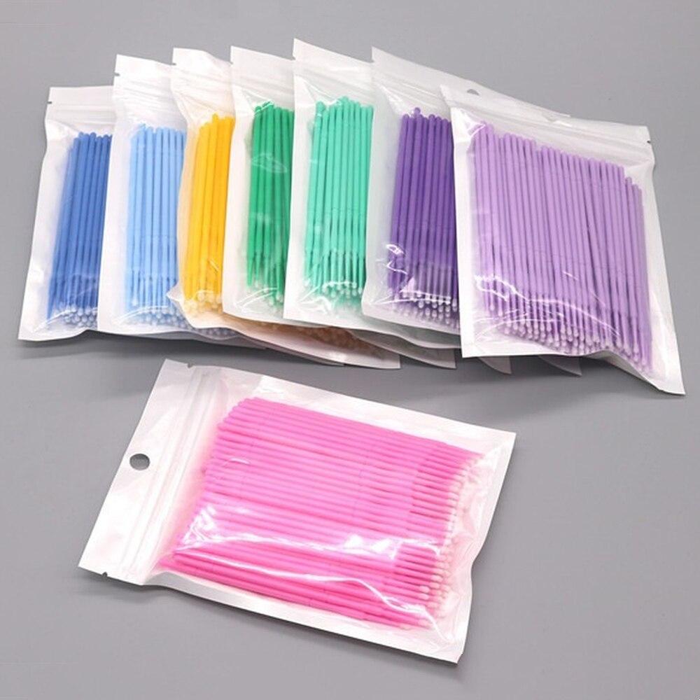 100pcs/lot Micro Brushes Make  - đánh giá và giá Eyelash Extension Adhesive