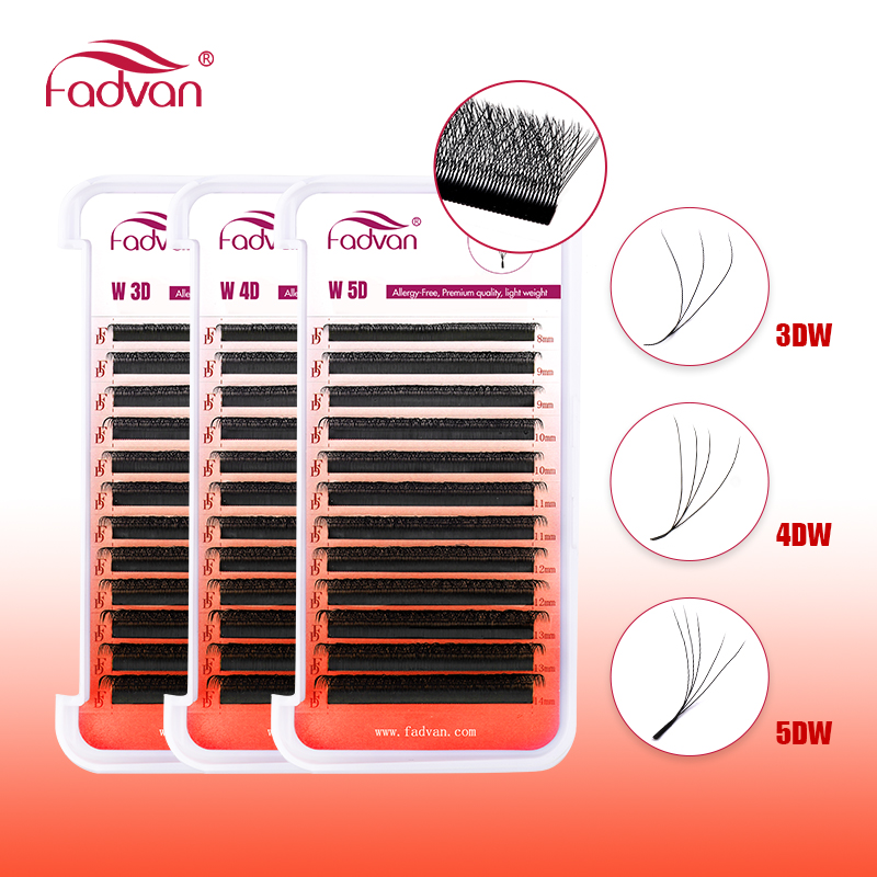 FADVAN W 3D 4D 5D 8-12/8-14mm  - đánh giá và giá Eyelash Extension Hybrid
