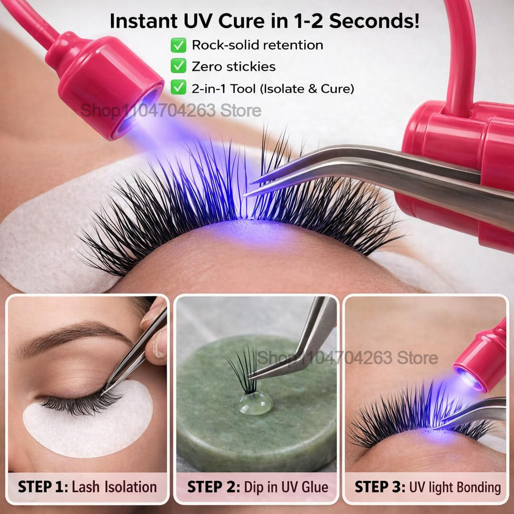 Mini UV Lash Light 180° Rotati - đánh giá và giá Lash Extension Tweezers
