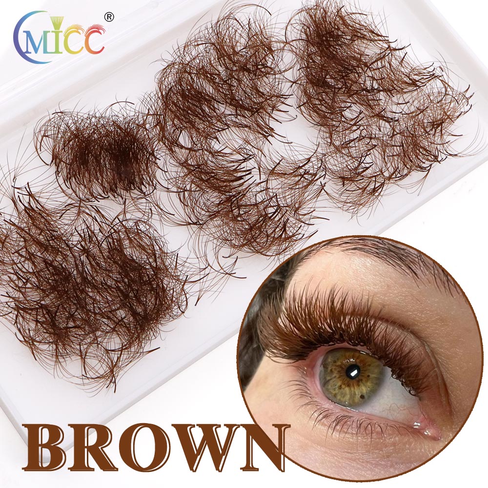 1000 Fans PBT Hybrid Brown Pre - đánh giá và giá Eyelash Extension Hybrid