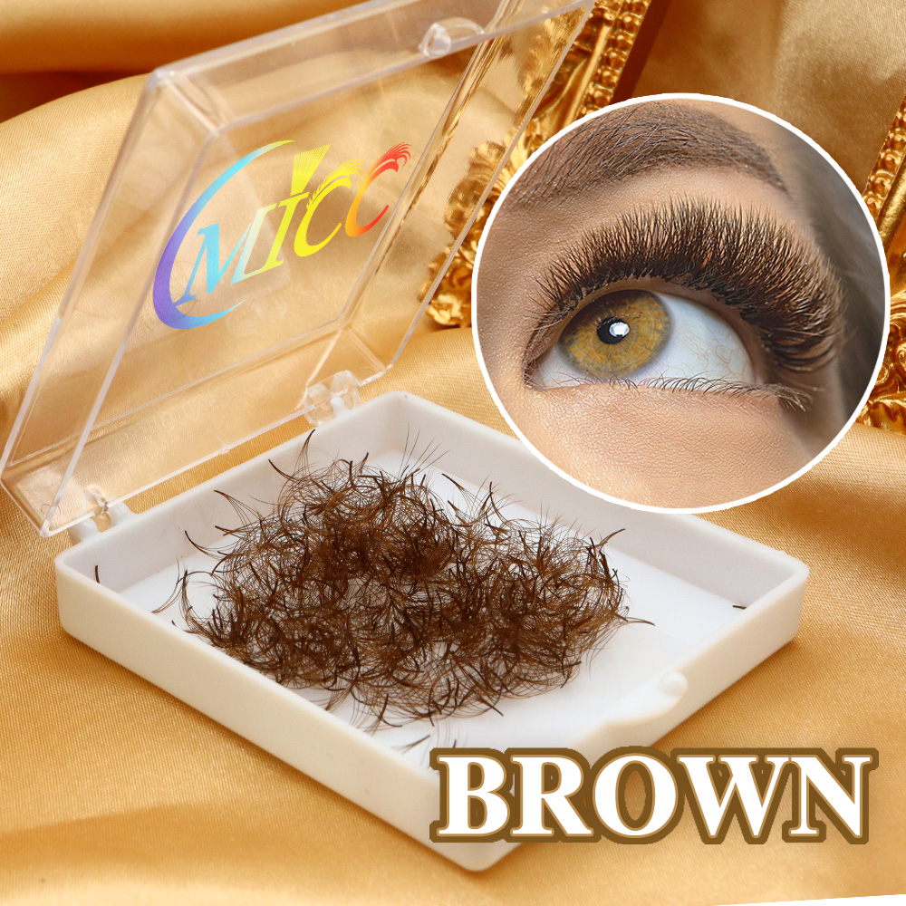 1000 Fans PBT Hybrid Brown Pre - đánh giá và giá Eyelash Extension Hybrid