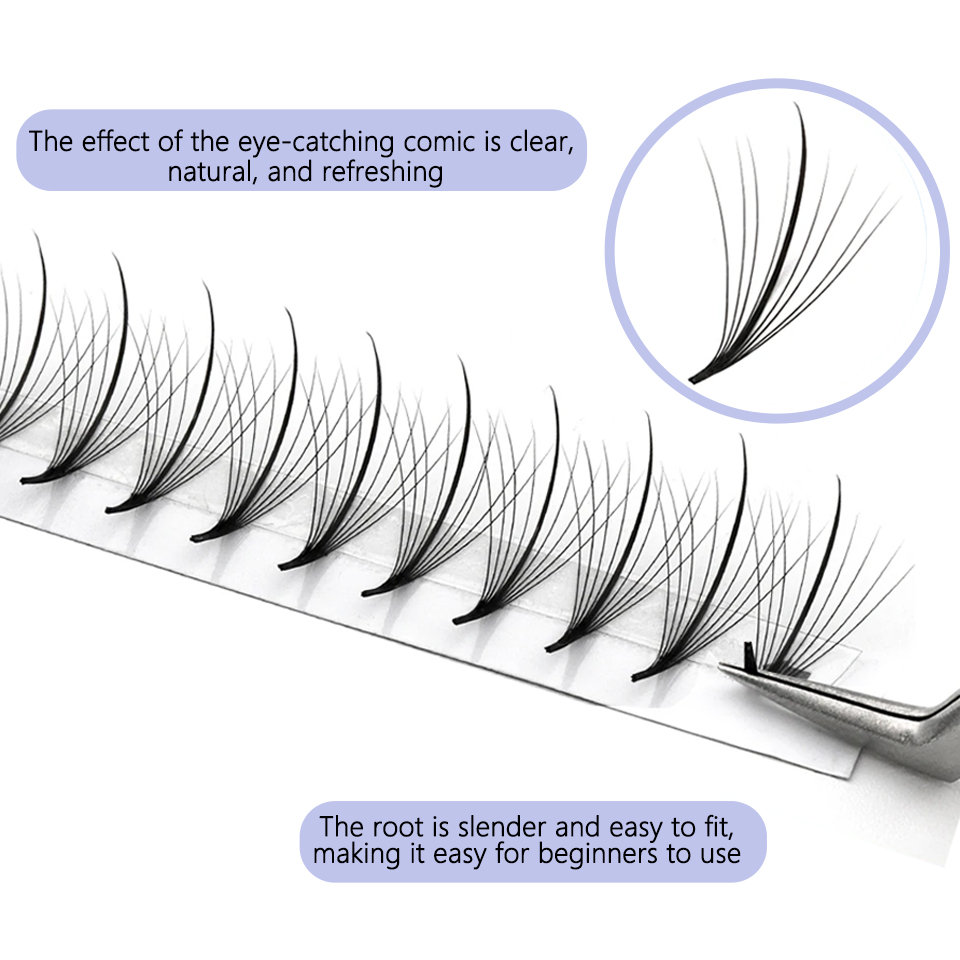 AGUUD Premade Wispy Người Hâm  - đánh giá và giá Eyelash Extension Hybrid