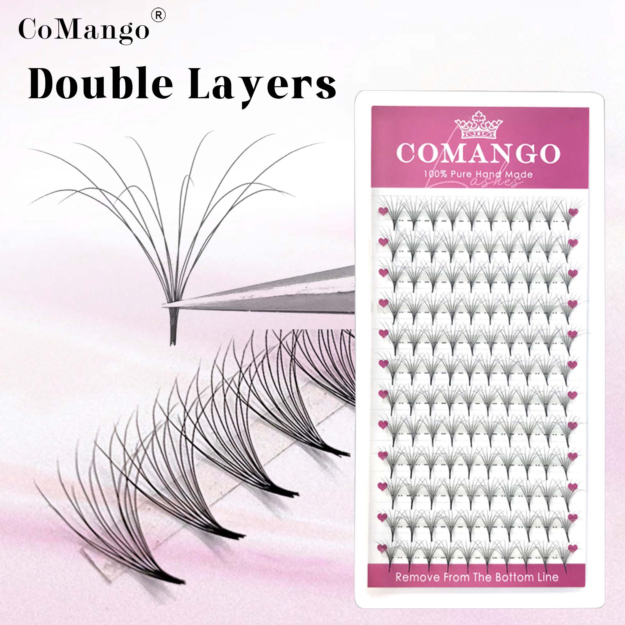 CoMango Double-Layer Fluffy Pr - đánh giá và giá Eyelash Extension Hybrid