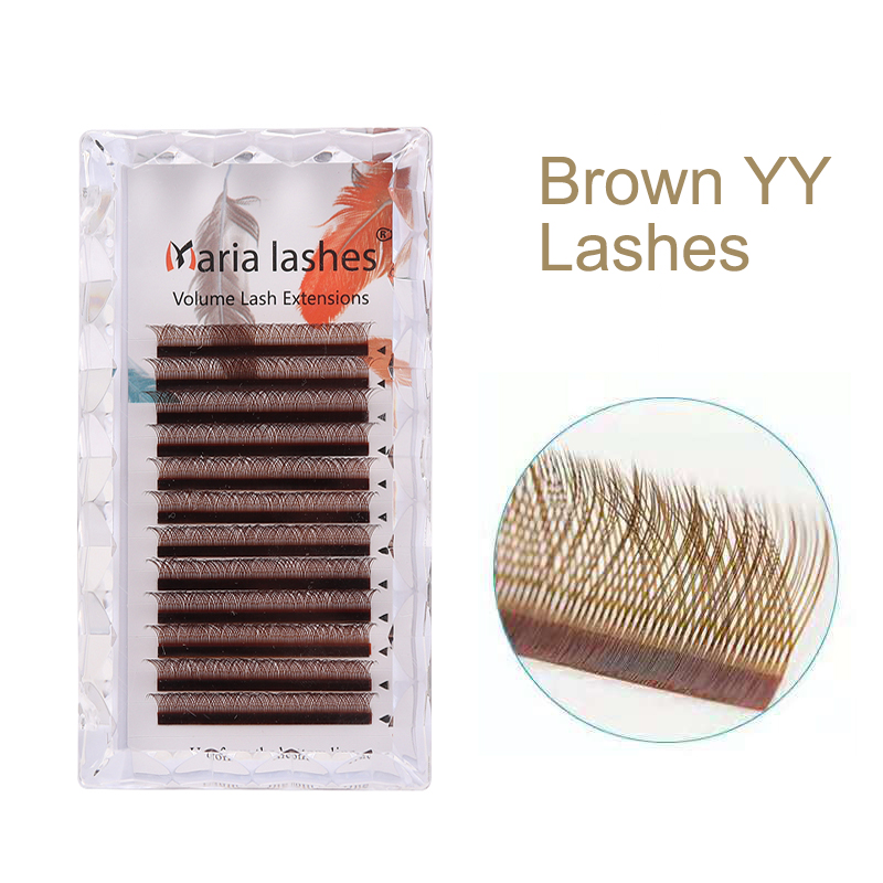 MARIA Brown YY Shaped Eyelash  - đánh giá và giá Eyelash Extensions Classic
