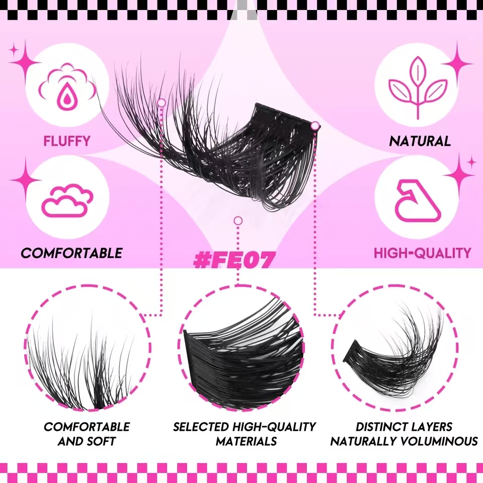 QIUNING Lash Clusters Kit Indi - đánh giá và giá Lash Extension Tweezers