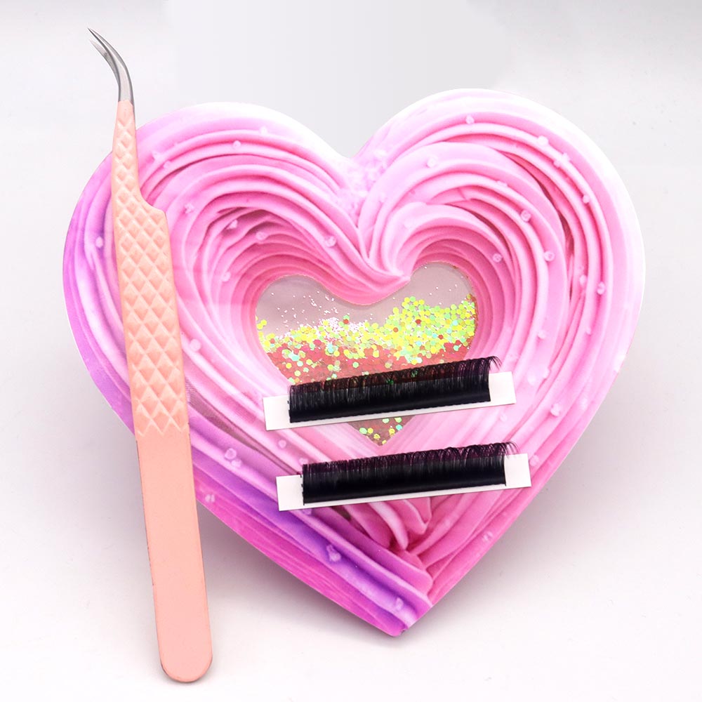 3D Heart-shaped Bling Dynamic  - đánh giá và giá Lash Extension Tweezers