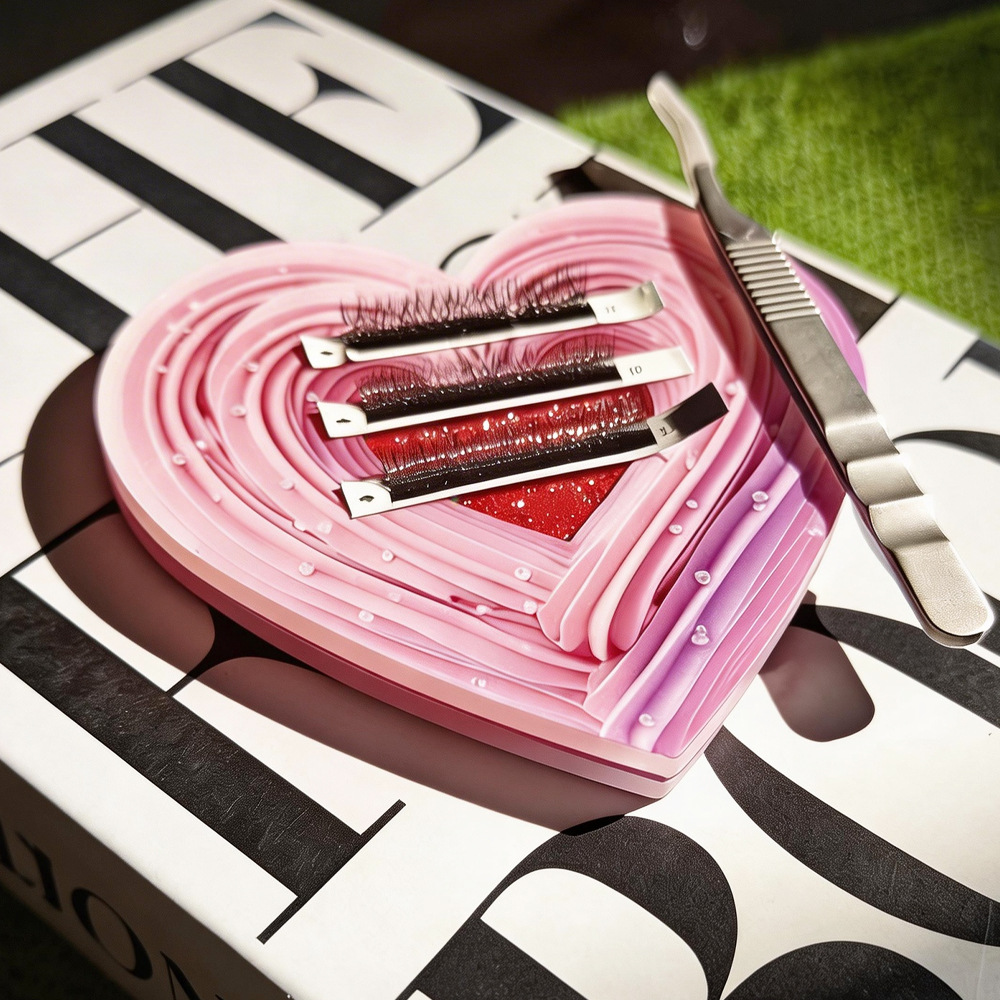 3D Heart-shaped Bling Dynamic  - đánh giá và giá Lash Extension Tweezers