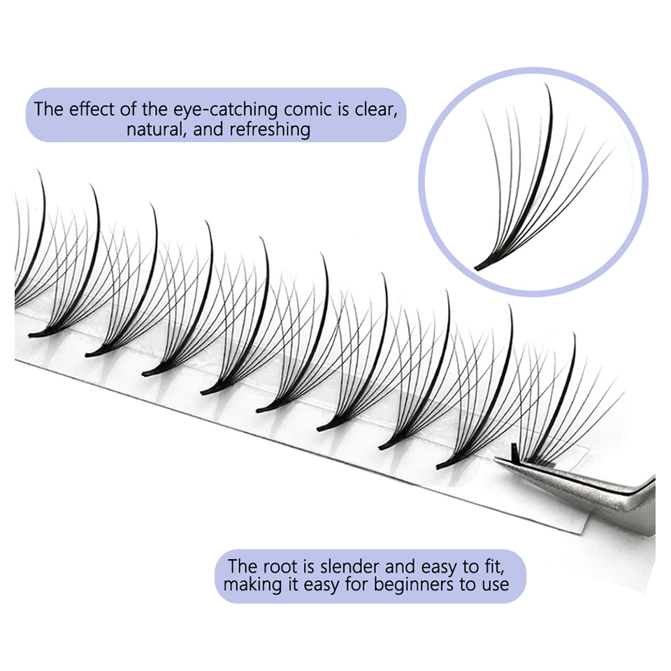 Aguud 3D 5D 7D 9D Wispy Prefab - đánh giá và giá Eyelash Extension Hybrid