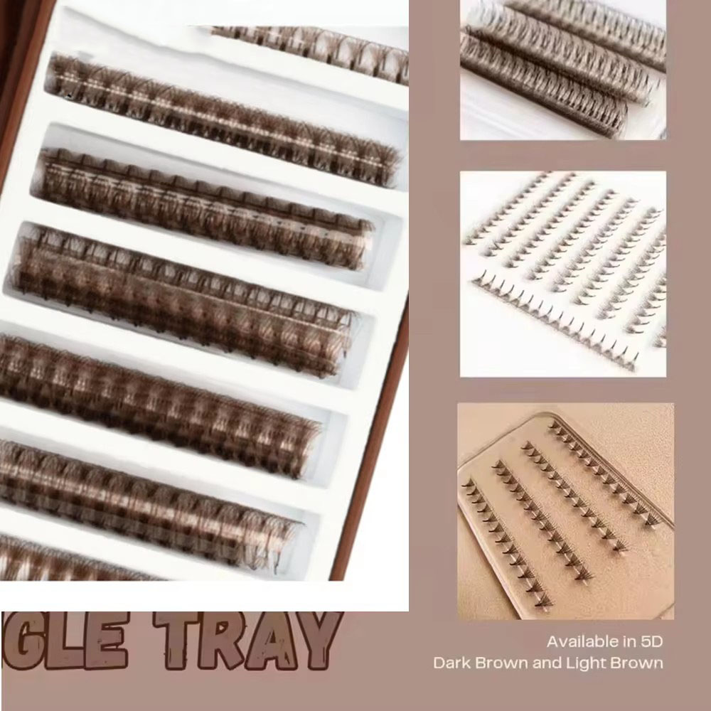 3D 6D 8D Brown Colored 1000 Fa - đánh giá và giá Eyelash Extension Hybrid