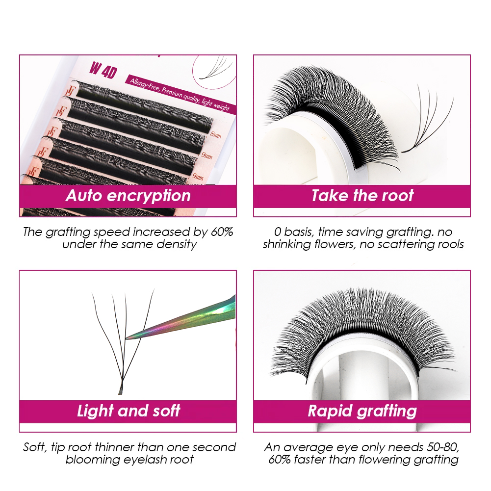 FADVAN 3D/4D/5D W Shape Eyelas - đánh giá và giá Eyelash Extension Hybrid
